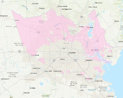 Unincorporated Areas of Harris County Impacted by Mandatory Backup Power Mandate