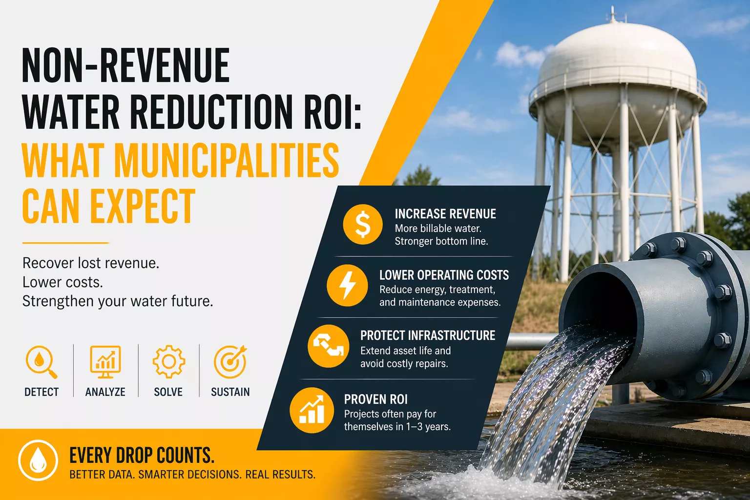 Non-revenue water reduction ROI image